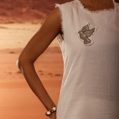 Sleeveless Embellished Straight Kurta