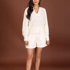 Dezal cotton Schiffli co ord - Jiraazi