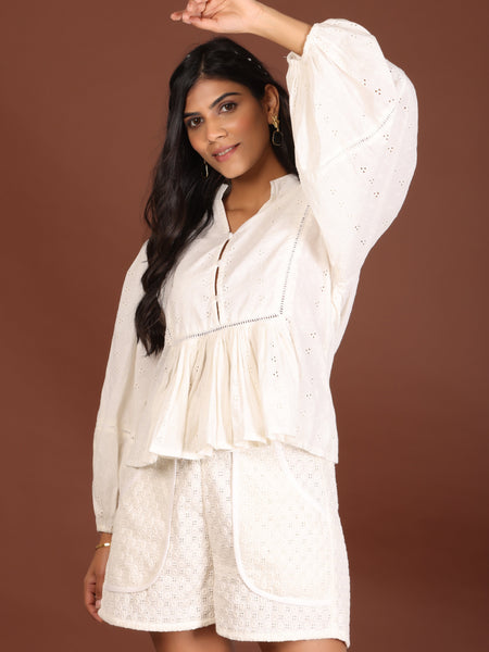 Sandy Schiffli Top - Jiraazi