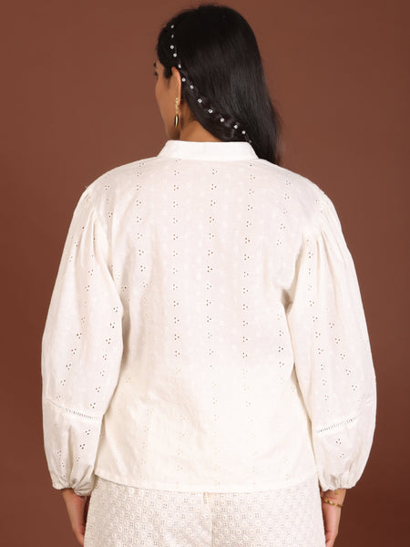 Sandy Schiffli Top - Jiraazi