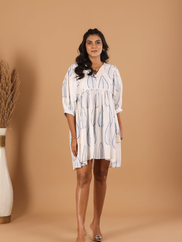 Handblock print Cotton Dress - Jiraazi