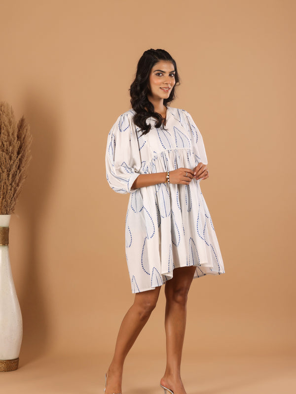 Handblock print Cotton Dress - Jiraazi