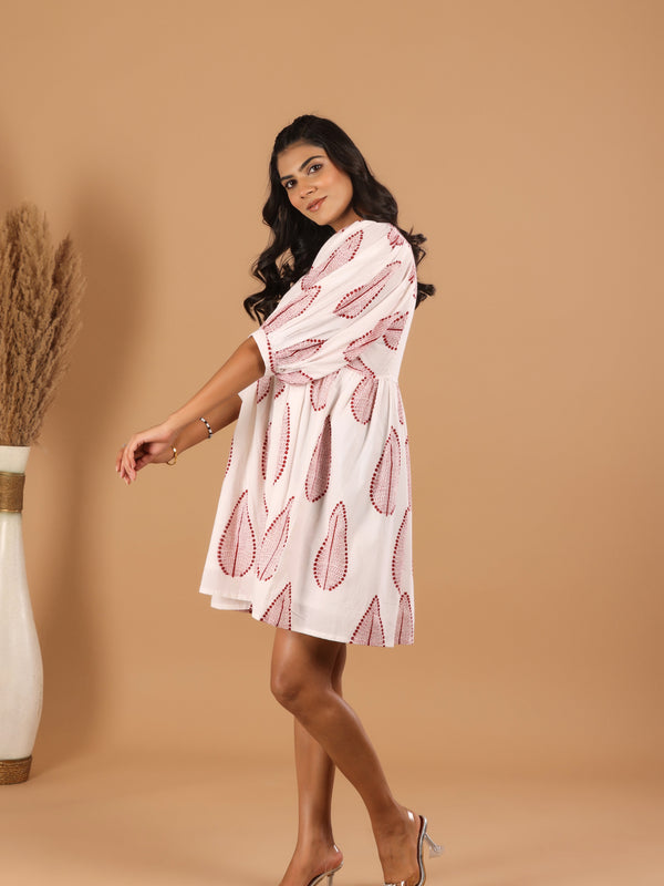 Handblock print Cotton Dress - Jiraazi