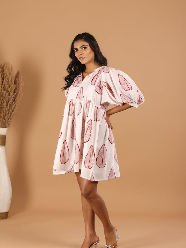 Handblock print Cotton Dress - Jiraazi