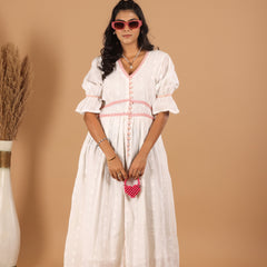 Bibi Cotton Lurex Midi Dress - Jiraazi