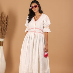 Bibi Cotton Lurex Midi Dress - Jiraazi