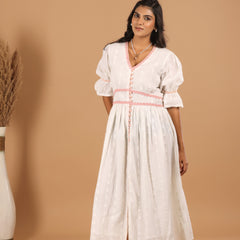 Bibi Cotton Lurex Midi Dress - Jiraazi