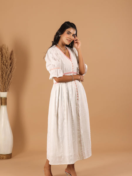 Bibi Cotton Lurex Midi Dress - Jiraazi