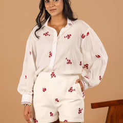 Floral Cotton Mul Shirt - Jiraazi