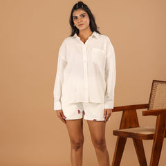 Basic Off white Cotton Shirt - Jiraazi