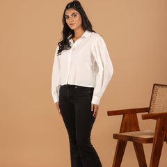 Daisy Cotton Crop Shirt - Jiraazi