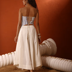 Blue Stripes Corset Top