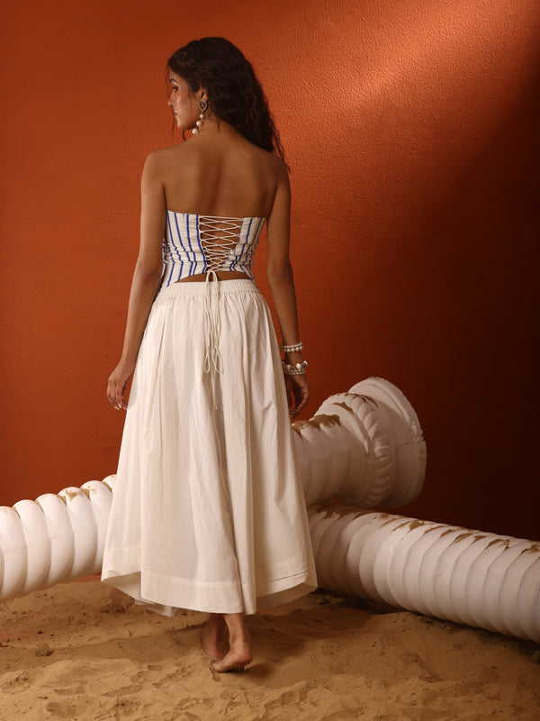 Blue Stripes Corset Top