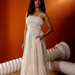 Tier Mulmul Maxi Dress
