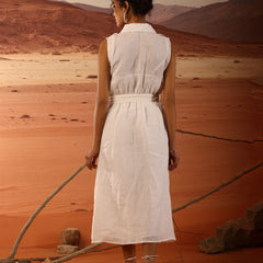 Linen Jacket Midi Dress