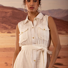 Linen Jacket Midi Dress