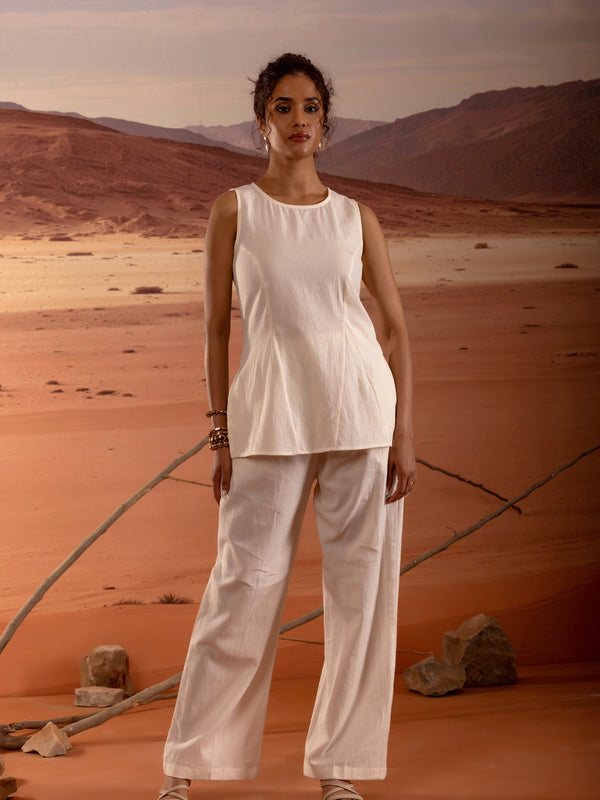 Cotton Flax Sleeveless Co Ord