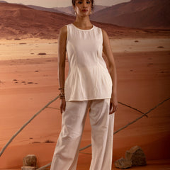 Cotton Flax Sleeveless Top