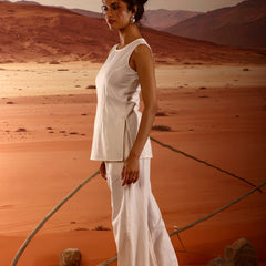 Cotton Flax Sleeveless Top