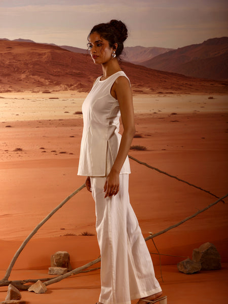 Cotton Flax Sleeveless Top