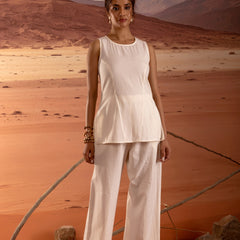 Cotton Flax Sleeveless Top