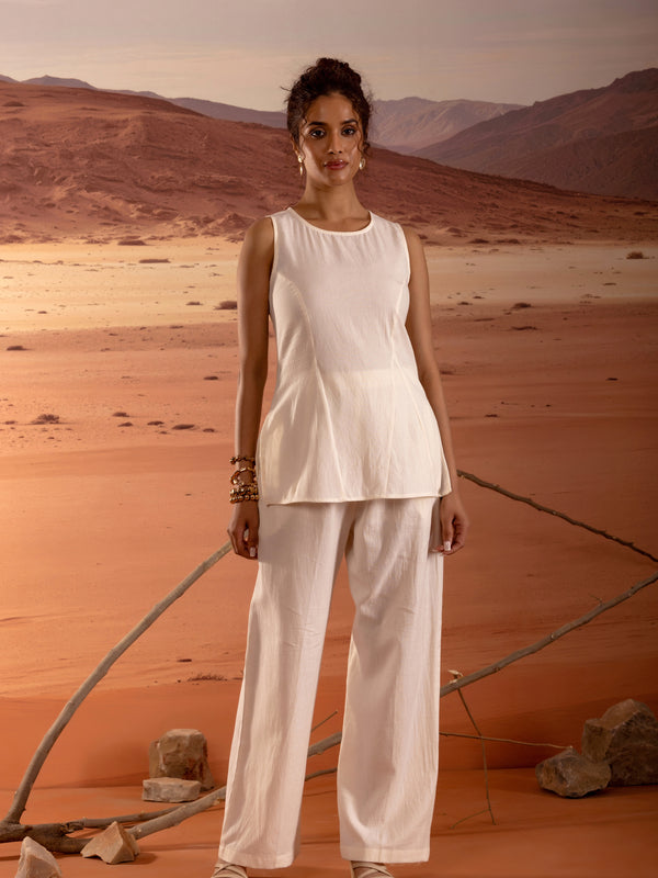 Cotton Flax Sleeveless Top