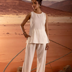 Cotton Flax Sleeveless Top