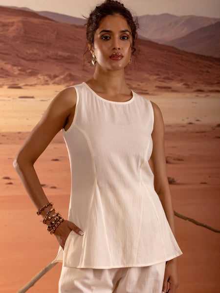 Cotton Flax Sleeveless Co Ord