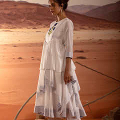 Asymmetrical Layered Handblock Print Kurta