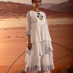 Asymmetrical Layered Handblock Print Kurta