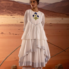Asymmetrical Layered Handblock Print Kurta
