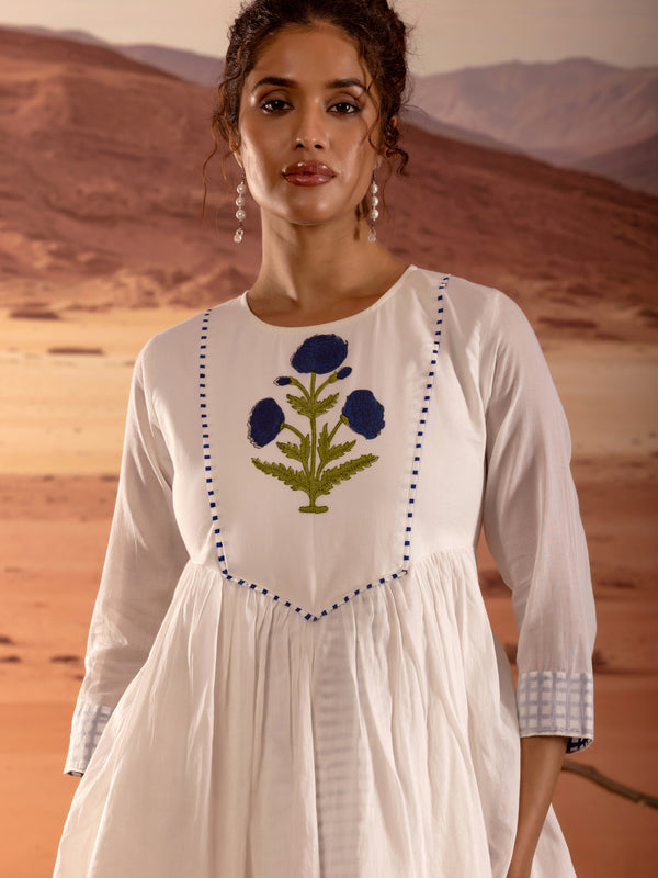 Asymmetrical Layered Handblock Print Kurta
