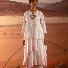Asymmetrical Layered Handblock Print Kurta