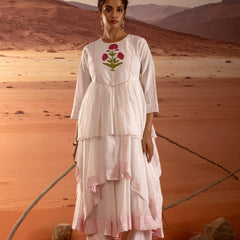 Asymmetrical Layered Handblock Print Kurta
