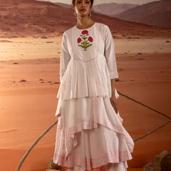 Asymmetrical Layered Handblock Print Kurta