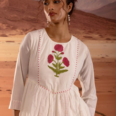 Asymmetrical Layered Handblock Print Kurta