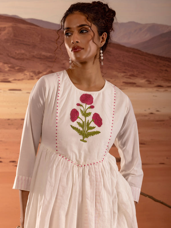 Asymmetrical Layered Handblock Print Kurta