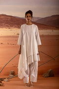 Asymmetrical Layered Kurta With Pockets