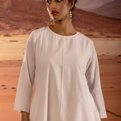 Asymmetrical Layered Kurta With Pockets