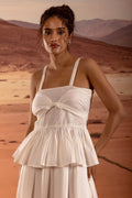 Cotton Smocked Peplum Top