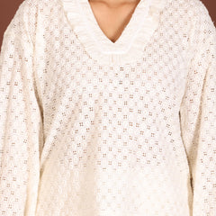 Dezal cotton Schiffli co ord - Jiraazi