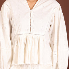 Sandy Schiffli Top - Jiraazi