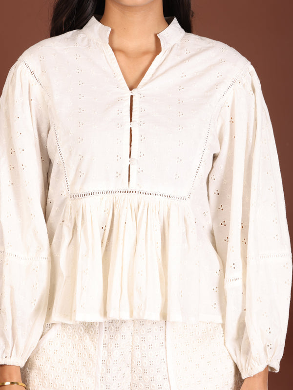 Sandy Schiffli Top - Jiraazi