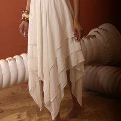 Multi Layer Asymmetrical Mul Skirt