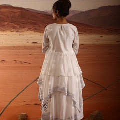Asymmetrical Layered Handblock Print Kurta