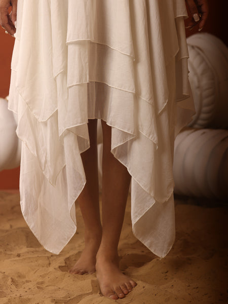 Multi Layer Asymmetrical Mul Skirt