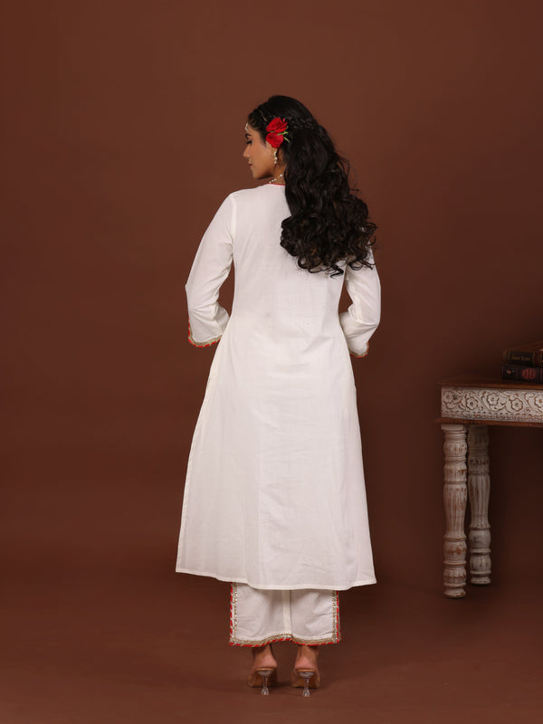 Niqhat Gota Cotton Suit set - Jiraazi