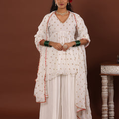 Niqhat Georgette Gharara suit set - Jiraazi