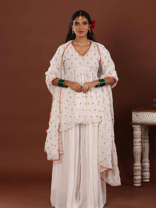 Niqhat Georgette Gharara suit set - Jiraazi
