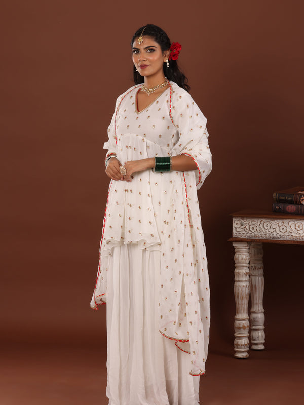 Niqhat Georgette Gharara suit set - Jiraazi